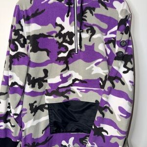 Rothco Purple Camo Zip-Up Fleece Pullover